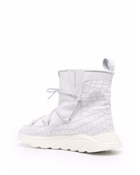 Мужской белый кожаный зимние ботинки от Hide&Jack