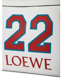 Белый кожаный клатч с принтом от Loewe