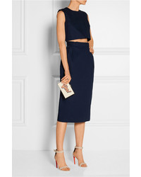 Белый кожаный клатч с принтом от Anya Hindmarch