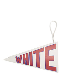 Белый кожаный клатч с принтом от Off-White