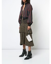 Белый кожаный клатч с украшением от Coach