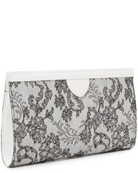 Белый кожаный клатч от Rochas