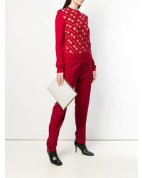 Белый кожаный клатч от Marni