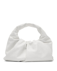 Белый кожаный клатч от Bottega Veneta