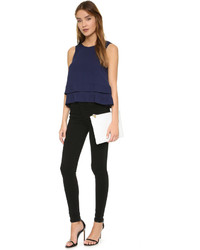 Белый кожаный клатч от Clare Vivier