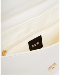 Белый кожаный клатч от Asos