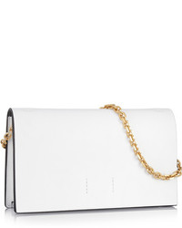 Белый кожаный клатч от Calvin Klein