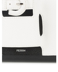 Белый кожаный клатч от Perrin Paris