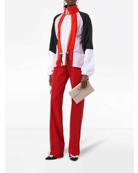 Белый кожаный клатч от Burberry