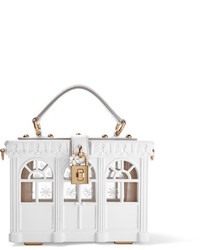 Белый кожаный клатч от Dolce & Gabbana
