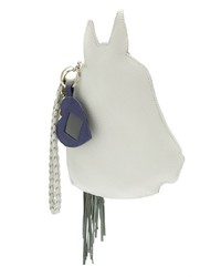 Белый кожаный клатч от Sarah Chofakian