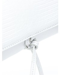 Белый кожаный клатч от Tufi Duek