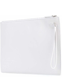 Белый кожаный клатч от Corto Moltedo