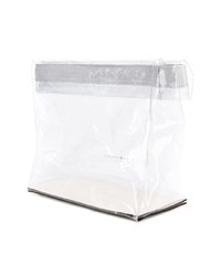 Белый кожаный клатч от Simon Miller