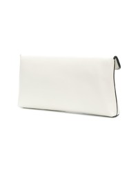 Белый кожаный клатч от Tory Burch