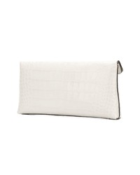 Белый кожаный клатч от Tory Burch