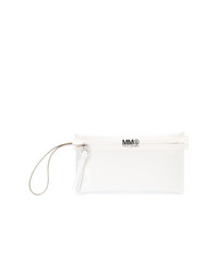 Белый кожаный клатч от MM6 MAISON MARGIELA