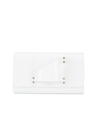 Белый кожаный клатч от Perrin Paris
