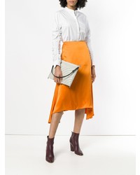 Белый кожаный клатч от Chloé