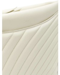 Белый кожаный клатч от Chloé