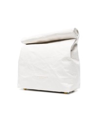 Белый кожаный клатч от Simon Miller