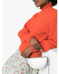 Белый кожаный клатч от Chloé