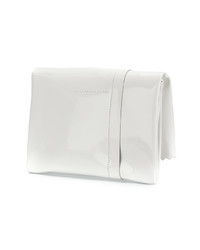 Белый кожаный клатч от MM6 MAISON MARGIELA