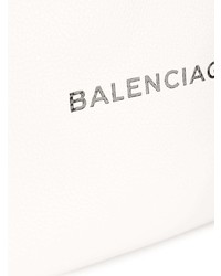 Мужской белый кожаный мужской клатч с принтом от Balenciaga