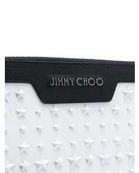 Мужской белый кожаный мужской клатч от Jimmy Choo