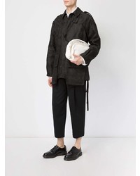 Мужской белый кожаный мужской клатч от Guidi