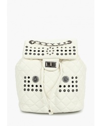 Женский белый кожаный рюкзак с шипами от Vitacci