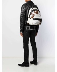 Мужской белый кожаный рюкзак от Saint Laurent