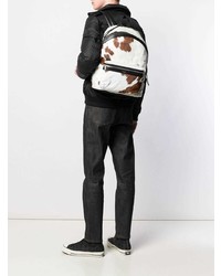 Мужской белый кожаный рюкзак от Saint Laurent