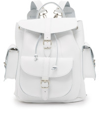 Женский белый кожаный рюкзак от grafea
