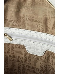 Женский белый кожаный рюкзак от Labbra