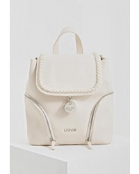 Женский белый кожаный рюкзак от Liu Jo