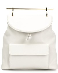 Женский белый кожаный рюкзак от M2Malletier