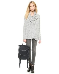 Женский белый кожаный рюкзак от Derek Lam 10 Crosby