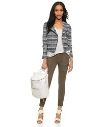 Женский белый кожаный рюкзак от Derek Lam 10 Crosby