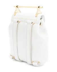 Женский белый кожаный рюкзак от M2Malletier