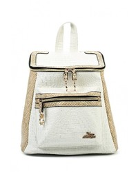Женский белый кожаный рюкзак от Nano de la Rosa