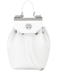 Женский белый кожаный рюкзак от Philipp Plein