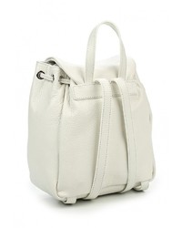 Женский белый кожаный рюкзак от Tru Trussardi
