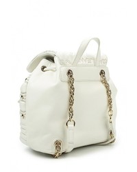 Женский белый кожаный рюкзак от Versace Jeans