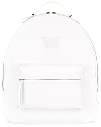Женский белый кожаный рюкзак от Versace