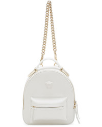 Женский белый кожаный рюкзак от Versace