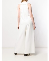 Белый комбинезон с рюшами от RED Valentino