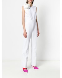 Белый комбинезон с украшением от MSGM