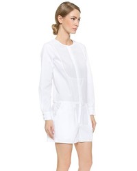 Белый комбинезон с шортами в сеточку от Nina Ricci
