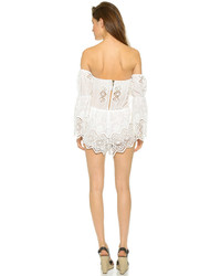 Белый комбинезон с шортами крючком от Stone_Cold_Fox